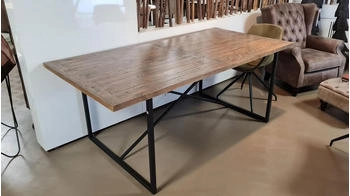 MCA Furniture Esstisch Baldwin Kiefernholz Vintage braun 200x100cm