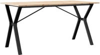 vidaXL Esstisch Y-Gestell 160x80x75 cm Massivholz Kiefer und Stahl