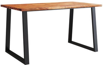 vidaXL Esstisch Baumkante 140x80x75 cm Massivholz Akazie