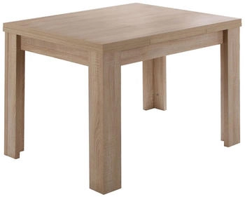 möbelando Esstisch Monterrey ausziehbar bis 136cm. Eiche Sägerau Nachbildung - 80/136x78x60 cm