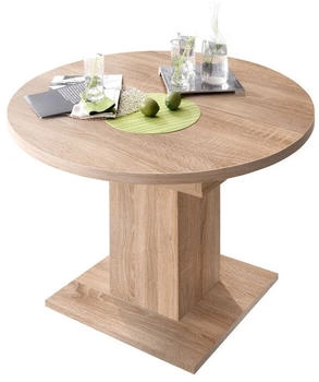 möbelando Esstisch Judd (ausziehbar bis 144cm) Eiche sägerau - 104/144x76x104 cm