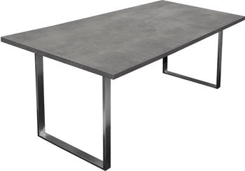 möbelando Esstisch Steel graphit. 200x76x100 cm
