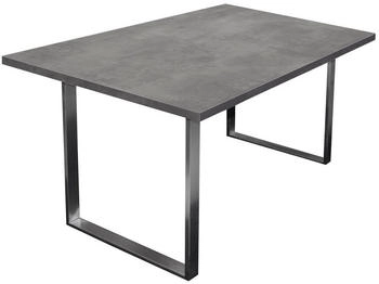 möbelando Esstisch Steel graphit. 138X76x90 cm