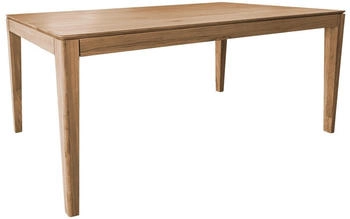 Livetastic Esstisch Braun Wildeiche massiv rechteckig konisch 90x75x180-265 cm