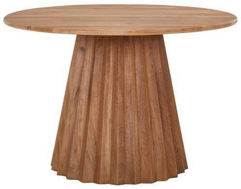 Livetastic Esstisch Natur Mangoholz vollmassiv rund konisch Säule 115x76x115 cm