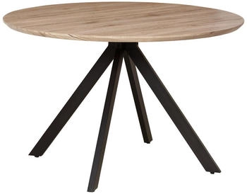 Livetastic Esstisch Natur rund Flachrohr 120x76x120 cm