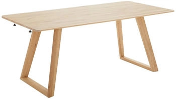 Linea Natura Esstisch Lissoni Eiche Bianco vollmassiv rechteckig U-Form 90x75x160 cm