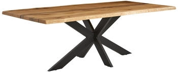 Linea Natura Esstisch Eiche massiv rechteckig X-Form 100x76x260 cm