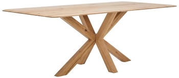 Linea Natura Esstisch Eiche massiv Holzoptik rechteckig eckig X-Form 100x75x200 cm