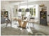 HOM'IN Esstisch Schwarz Eiche Artisan rechteckig eckig Bodenplatte 90x76x180-280 cm