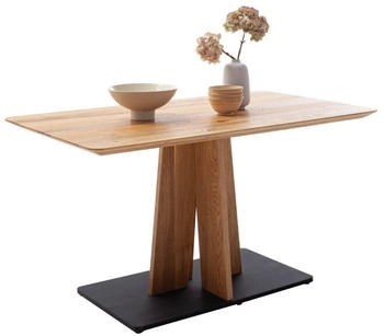 MCA Furniture Massivholztisch Marilia Wildeiche massiv geölt mit schweizer Kante 120 x 80 cm