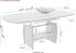 Hela Funktionscouchtisch Michael III 90-142x68x52-62cm weiß