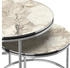 en.casa 2er Set Skagen Ø50x70 / Ø43x60 cm Marmor weiß-silber