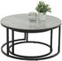 Hela 2er Set Couchtisch Luis ⌀60x37/⌀80x41 cm grau