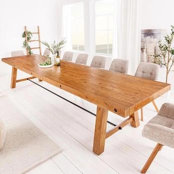 Riess-Ambiente Massiver Esstisch FINCA 300cm vintage braun recyceltes Pinienholz Esszimmertisch Tisch