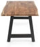 SalesFever Tisch Akazie 160x85 cm Massiv Natur Baumkante 3,5 cm stark mit A-Gestell Schwarz (397442)