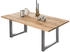 SIT Esstisch Wildeiche 220 cm 40 mm naturMetall antiksilber 220x100x75 cm (15472-40)