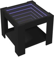 vidaXL LED-Couchtisch Schwarz 53x53x45 cm Holzwerkstoff