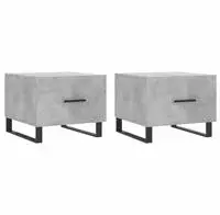 vidaXL Couchtische 2 Stk. Betongrau 50x50x40 cm Holzwerkstoff