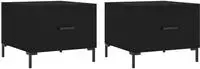 vidaXL Couchtische 2 Stk. Schwarz 50x50x40 cm Holzwerkstoff