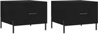 vidaXL Couchtische 2 Stk. Schwarz 50x50x40 cm Holzwerkstoff