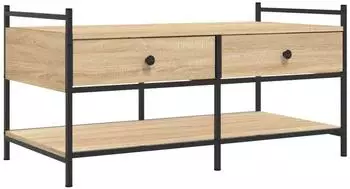 vidaXL Couchtisch Sonoma-Eiche 99x50x50 cm Holzwerkstoff