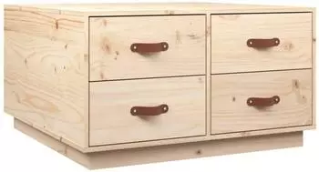 vidaXL Couchtisch 80x80x45 cm Massivholz Kiefer