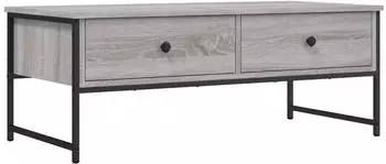 vidaXL Couchtisch Grau Sonoma 101x49x39,5 cm Holzwerkstoff