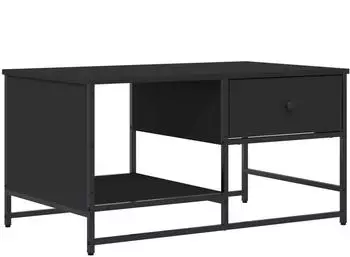 vidaXL Couchtisch Schwarz 85,5x51x45 cm Holzwerkstoff