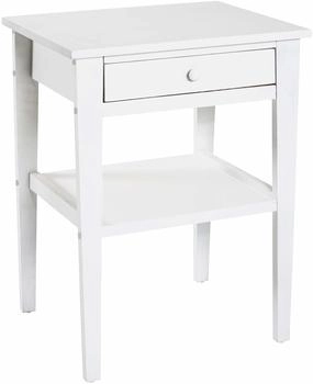 HAKU Beistelltisch Massivholz wei&szlig; 46x35x60cm (21368)