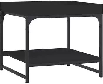 vidaXL Couchtisch Schwarz 49,5x49,5x45 cm Holzwerkstoff