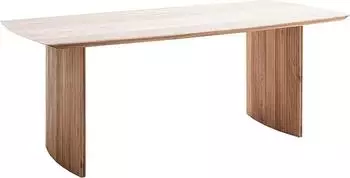 MCA Furniture Esstisch Brisco Akazie massiv Natur lackiert Gestell Wangen Elipsenform 220 x 100