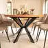 Home Deluxe Esstisch Oval Ausziehbar AVENTI inkl. Sternfuß-160 x 100 cm Light Oak