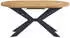 Home Deluxe Esstisch Oval Ausziehbar AVENTI inkl. Sternfuß-160 x 100 cm Light Oak