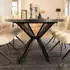 Home Deluxe Esstisch Oval Ausziehbar AVENTI inkl. Sternfuß-160 x 100 cm Dark Oak