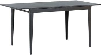 Beliani Esszimmertisch Schwarz 120/160 x 80 cm Rechteckig Modern