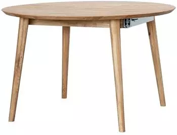 Lomado Ausziehtisch rund, 120cm Durchmesser, ausziehbar auf 165cm, Wildeiche massiv geölt, TARVA-69