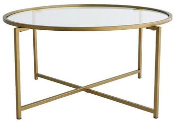 Hanah Home Skye Decor Gold Sun S404NOS Gold Couchtisch 40x83x83 cm getempertes Glas (552NOS2230)