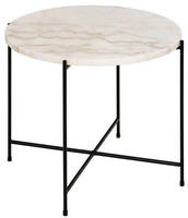ACTONA GROUP Beistelltisch "Avila" Ecktisch, rund, Tischplatte aus Marmorstein, T: 52
