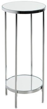CarryHome Beistelltisch Chrom Metall Glas rund 28x66x28 cm CarryHome Beistelltisch Chrom Metall Glas rund 28x66x28 cm