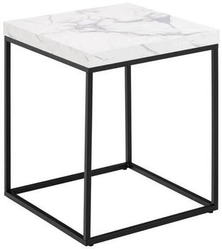 Livetastic Beistelltisch Weiß quadratisch 40x45x40 cm