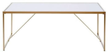 Livetastic Couchtisch Weiß Gold Marmoroptik rechteckig 60x44x120 cm