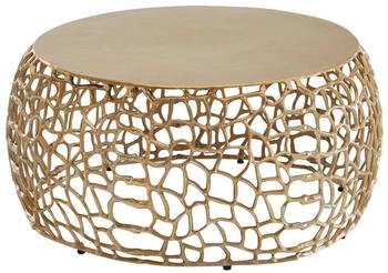 Mid.you Couchtisch Gold Metall rund 66x30x66 cm