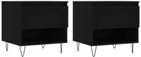 vidaXL Couchtische 2 Stk. Schwarz 50x46x50 cm Holzwerkstoff