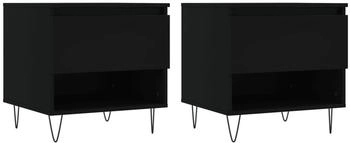 vidaXL Couchtische 2 Stk. Schwarz 50x46x50 cm Holzwerkstoff Modell 3