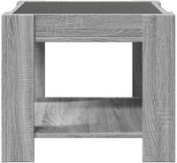 vidaXL LED-Couchtisch Grau Sonoma 53x53x45 cm Holzwerkstoff