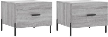 vidaXL Couchtische 2 Stk. Grau Sonoma 50x50x40 cm Holzwerkstoff Modell 2