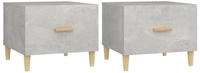 vidaXL Couchtische 2 Stk. Betongrau 50x50x40 cm Holzwerkstoff