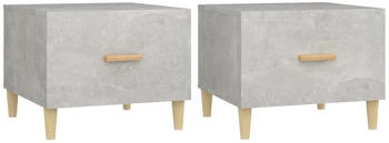 vidaXL Couchtische 2 Stk. Betongrau 50x50x40 cm Holzwerkstoff Modell 4