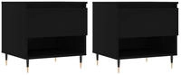 vidaXL Couchtische 2 Stk. Schwarz 50x46x50 cm Holzwerkstoff